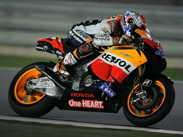 casey stoner test losail day1 2011