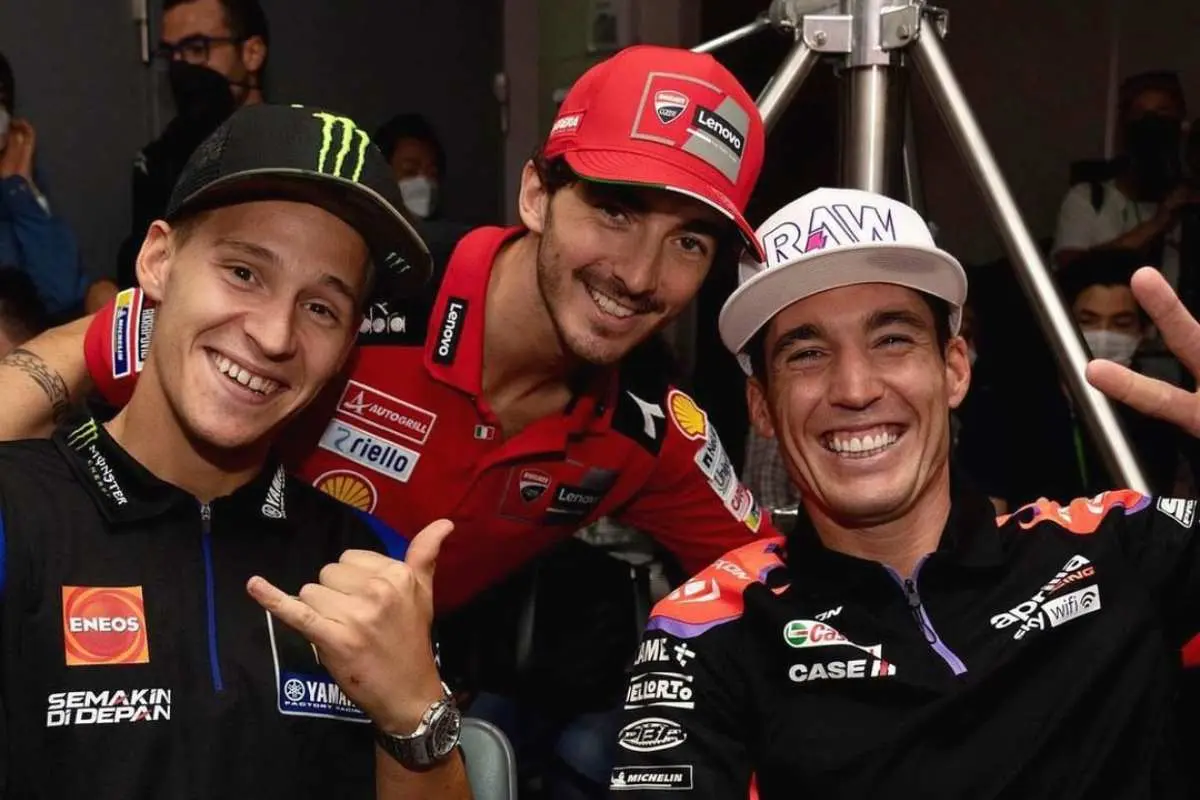 fabio quartararo pecco bagnaia e aleix espargaro
