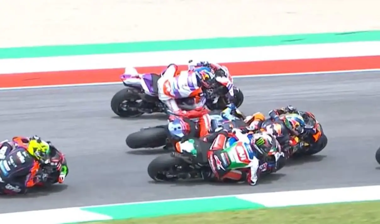 marquez binder crash sprint mugello