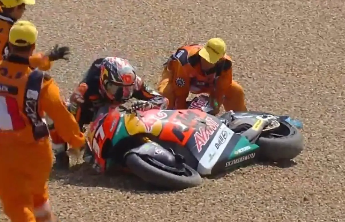moto2 acosta crash le mans