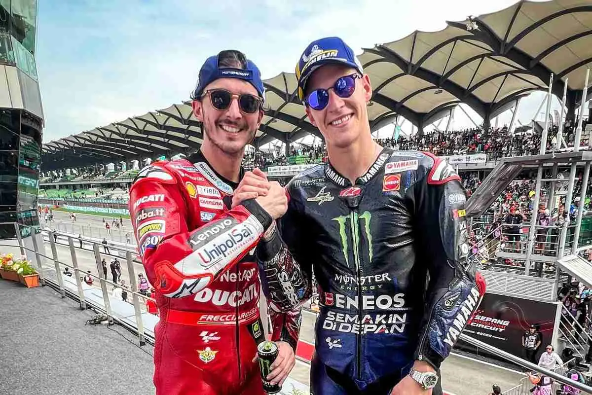 pecco bagnaia e fabio quartararo