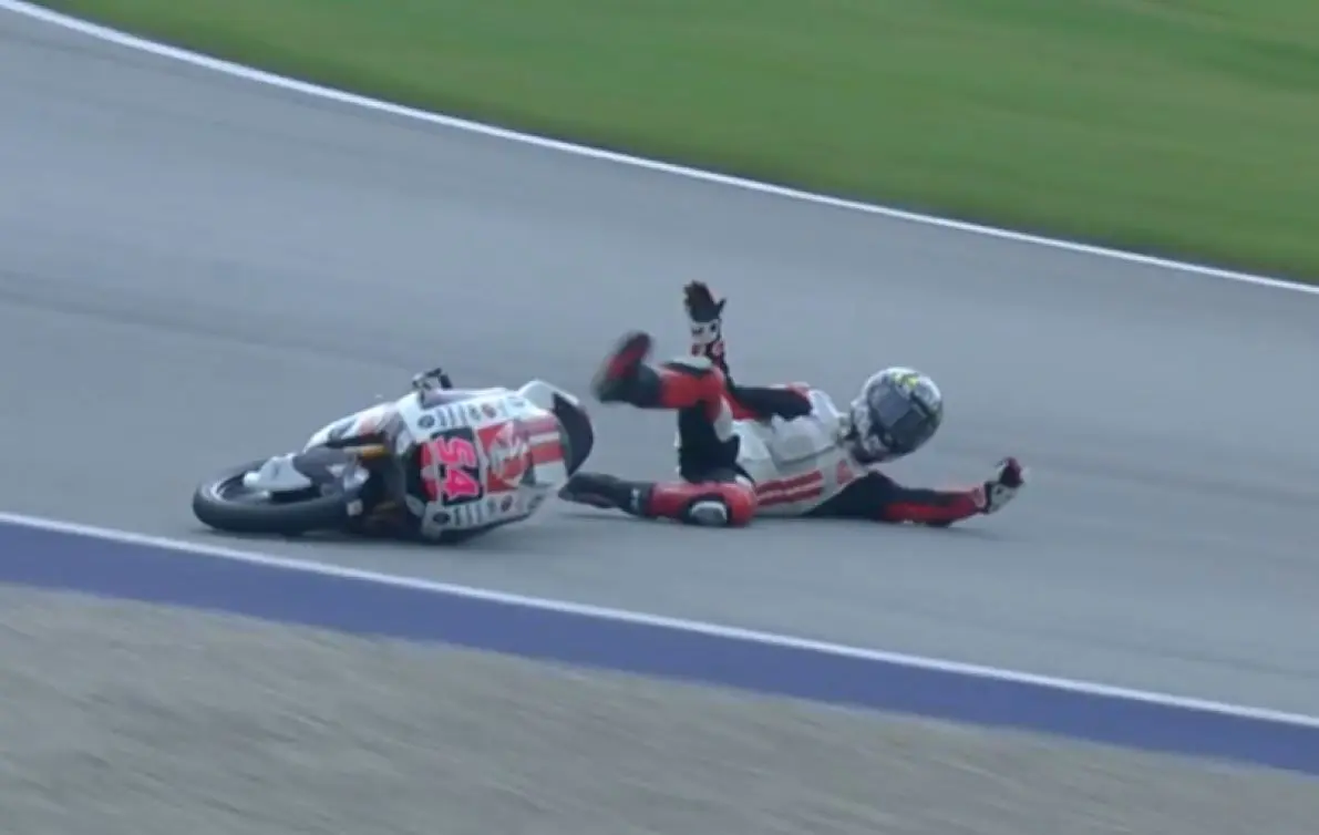 rossi scivolata prove1 austria