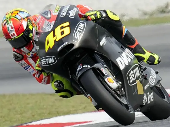 valentino rossi d2 test sepang 2012