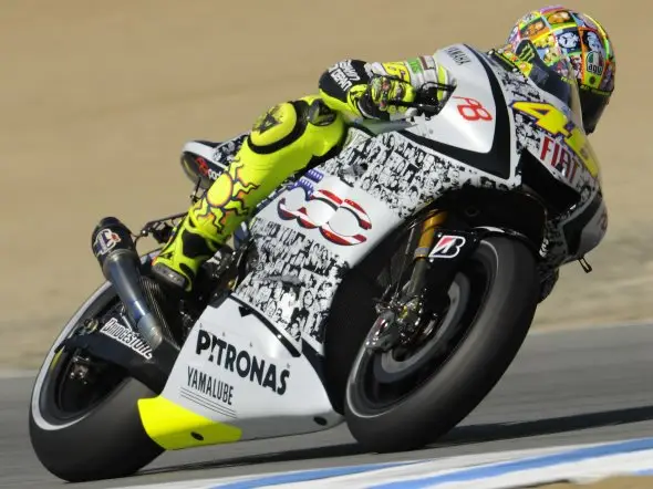 valentino rossi qualifiche laguna seca 2010