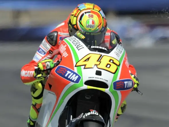 valentino rossi race laguna seca 2012