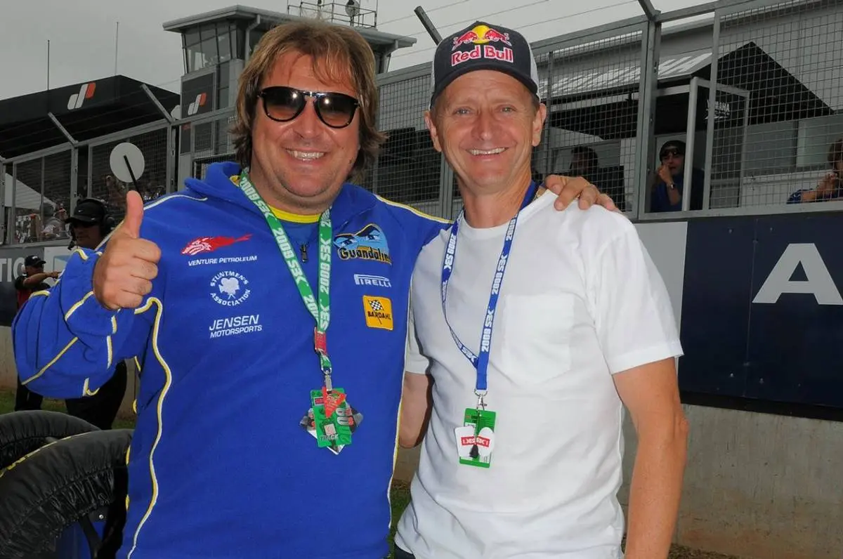 Mirco Guandalini con Kevin Schwantz
