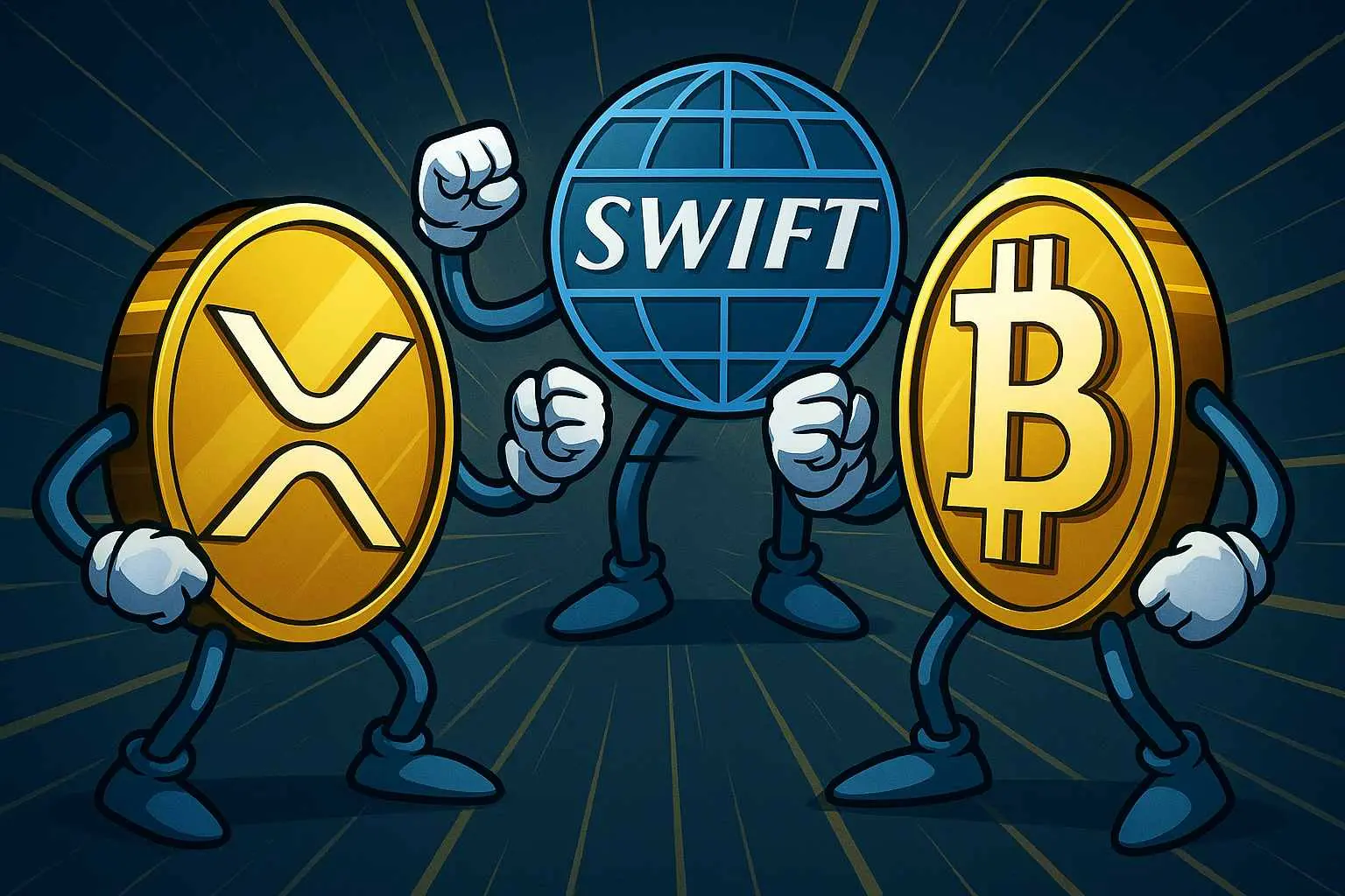 XRP vs BTC en SWIFT