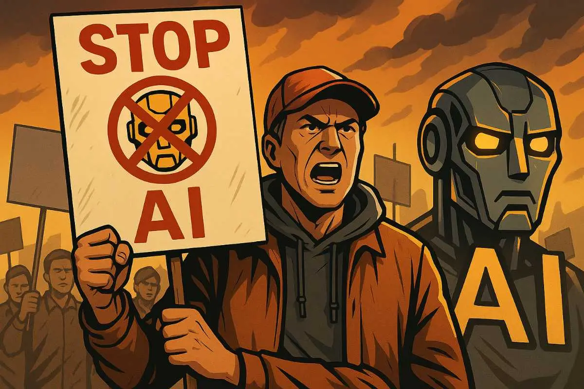AI-protester hongerstaking AI-doomer