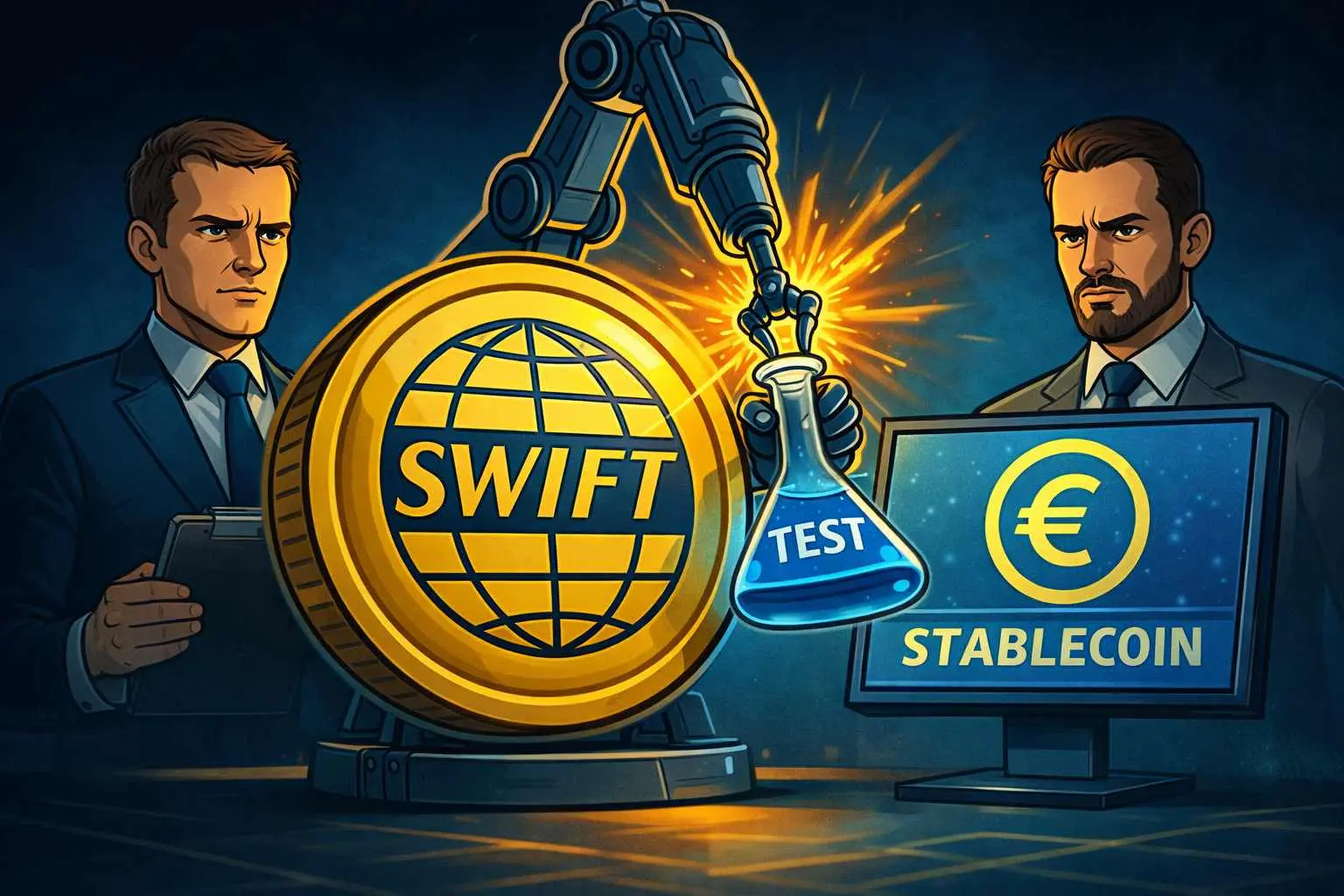 SWIFT test euro-stablecoin EURCV