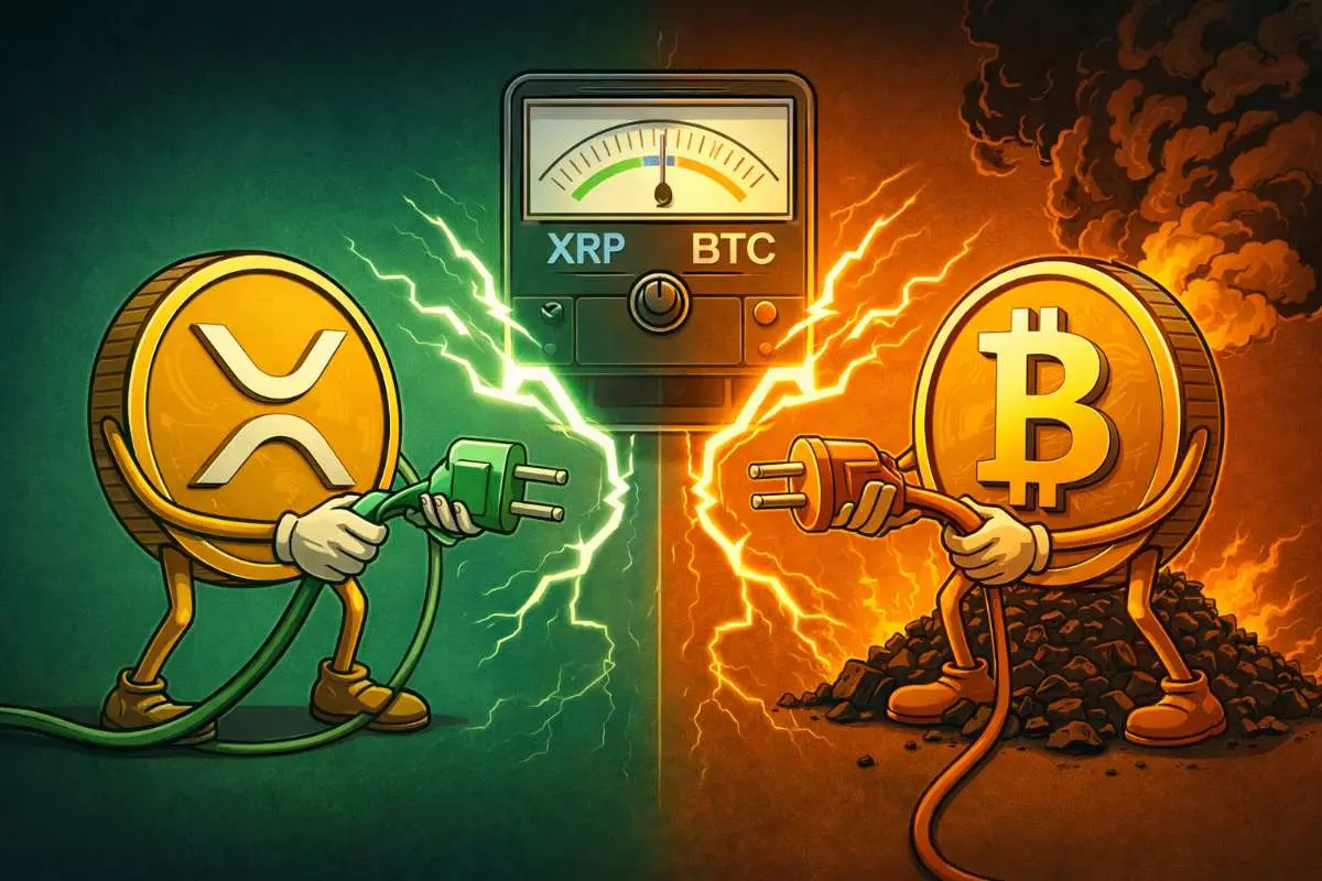 Bitcoin vs. XRP energieverbruik