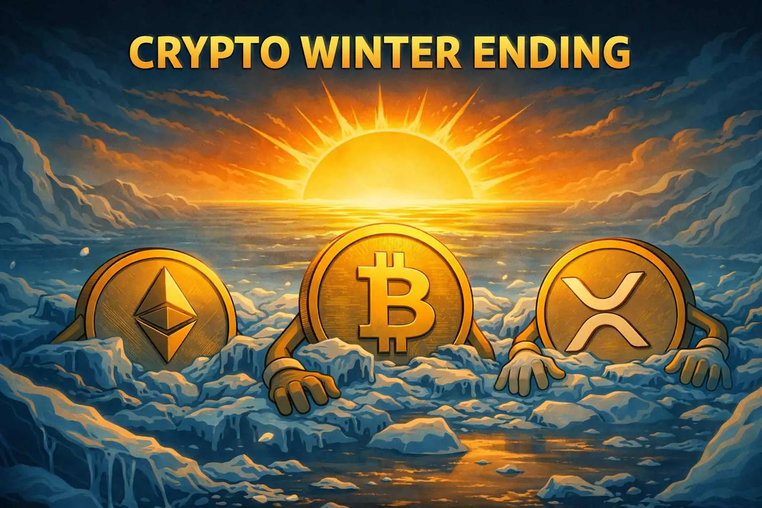 Cryptowinter einde Bitcoin koers