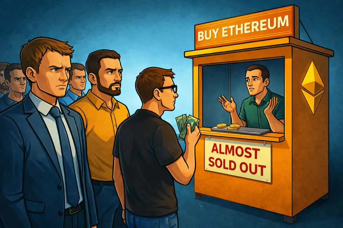 Ethereum-aanbod op beurzen