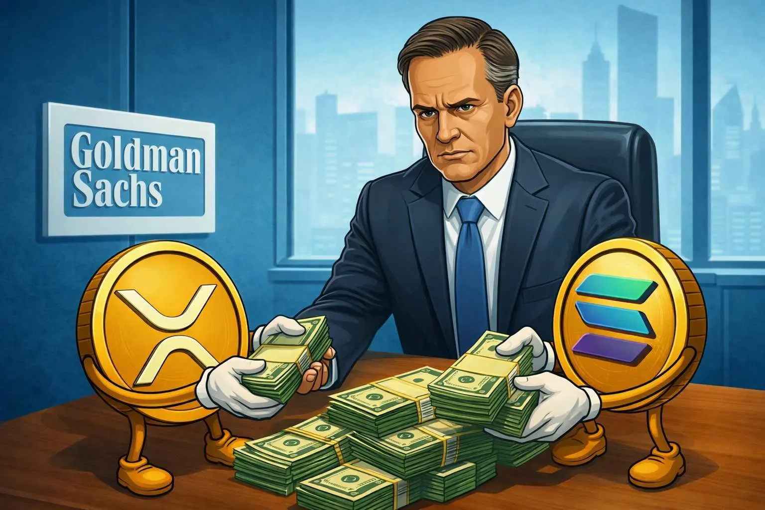 Goldman Sachs XRP en Solana
