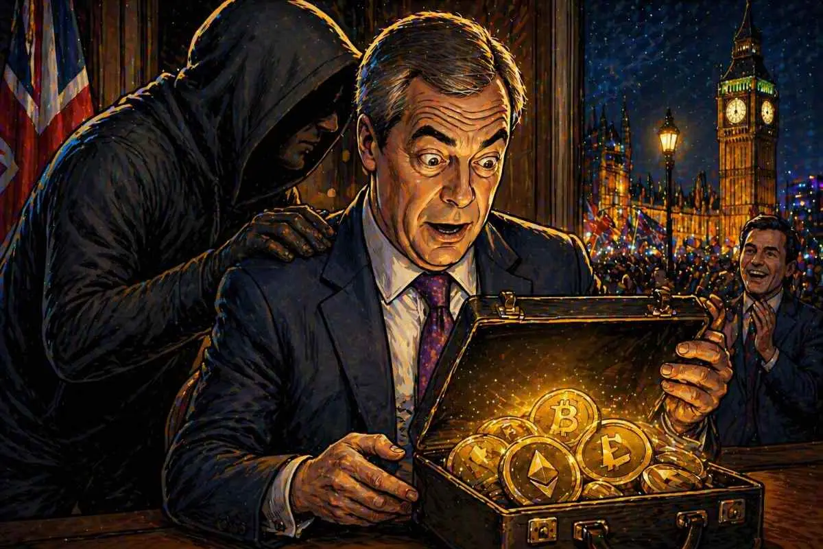 Farage crypto donatie