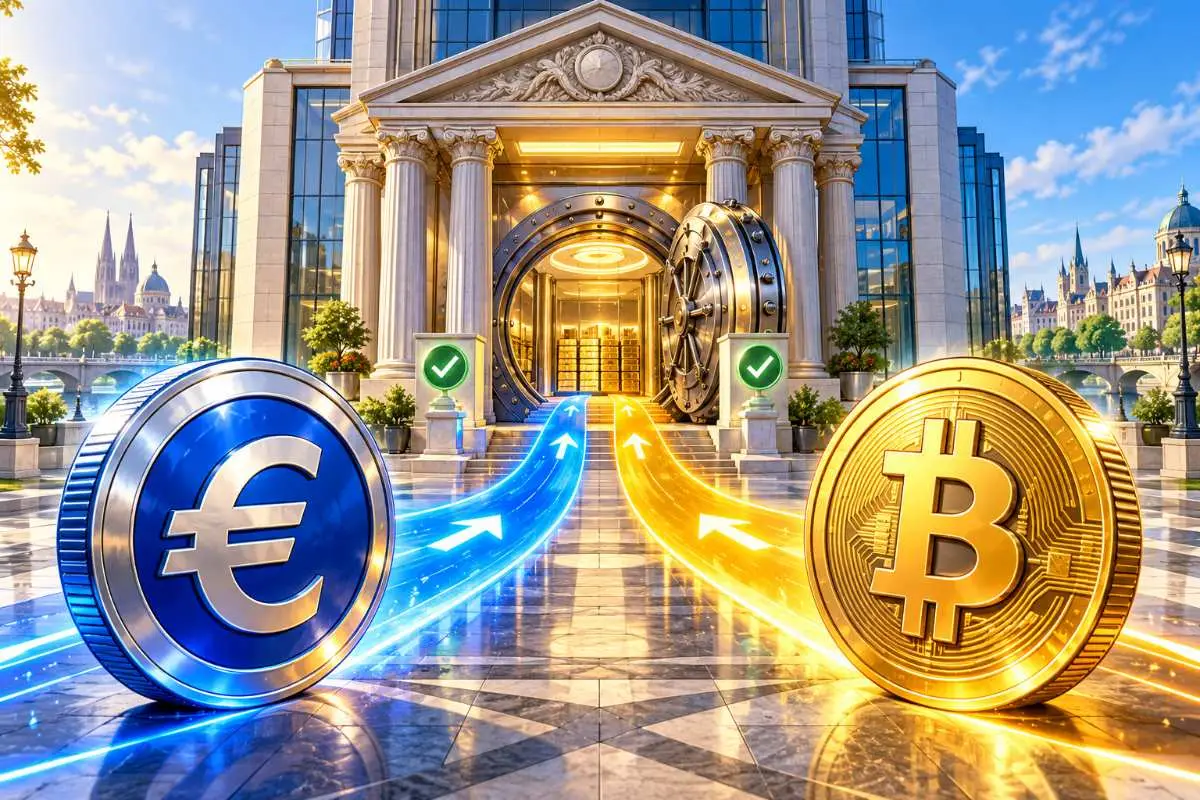 Bank accepteert euro en bitcoin