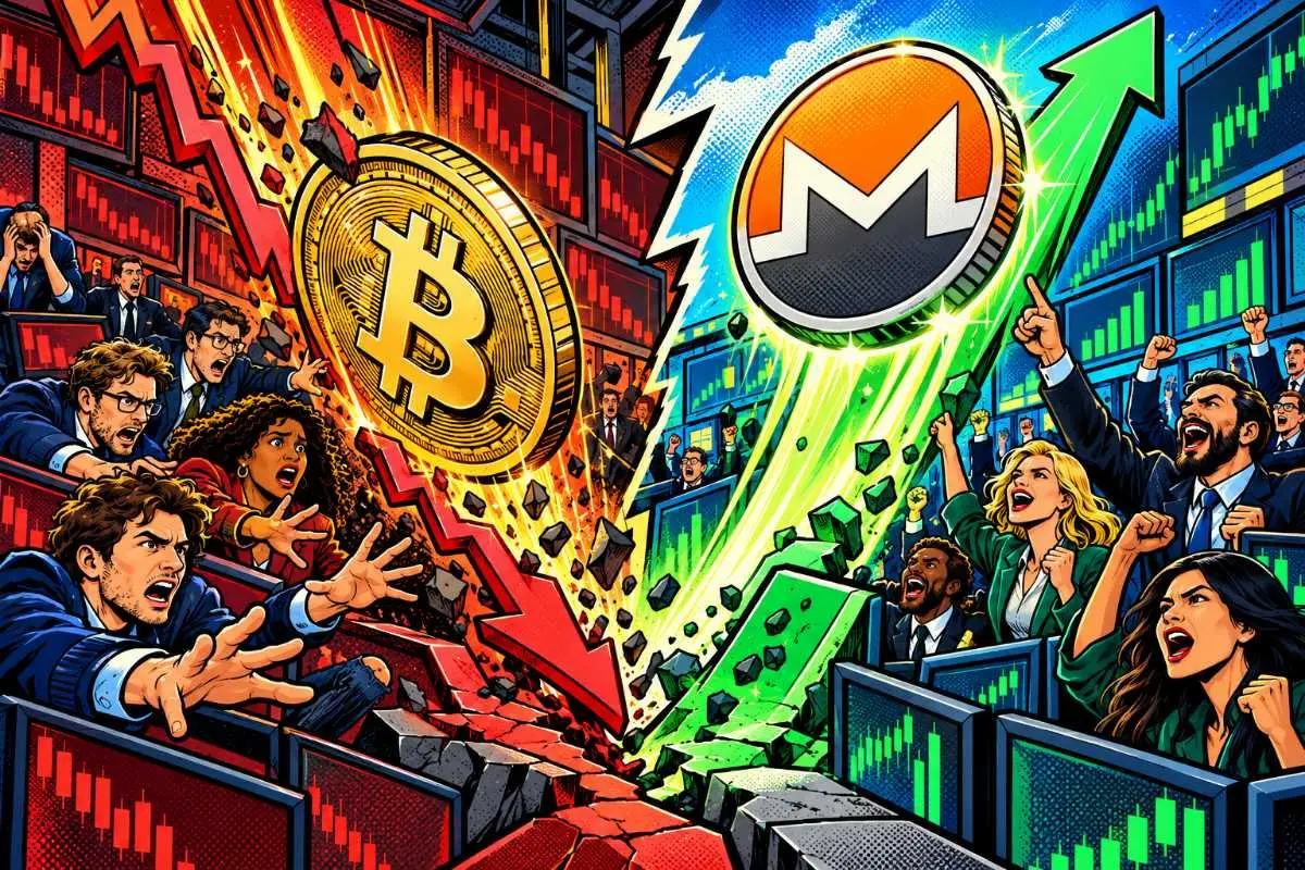 Bitcoin daalt, Monero stijgt