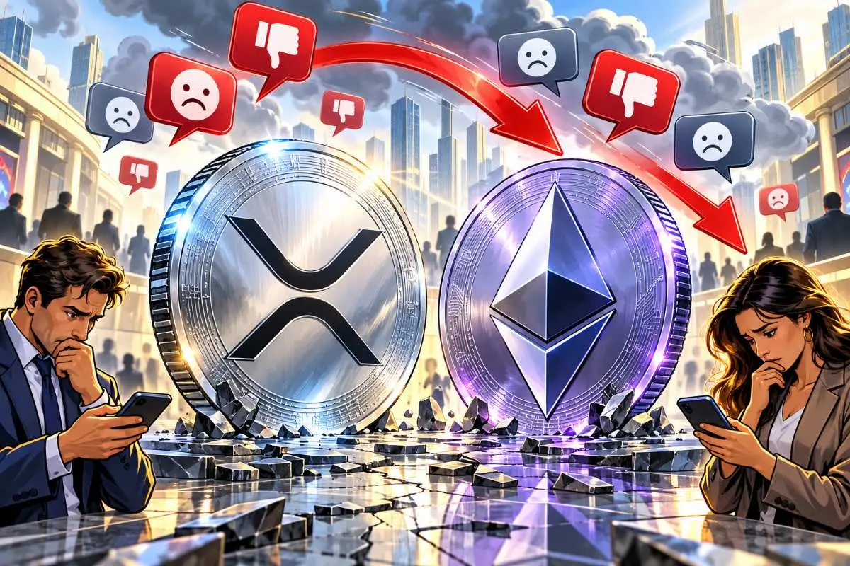 XRP en ETH negatief sentiment