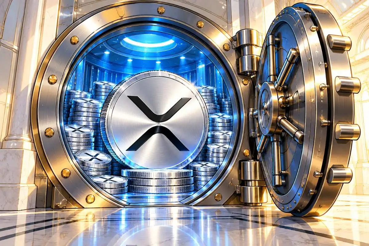 XRP in een glanzende bankkluis