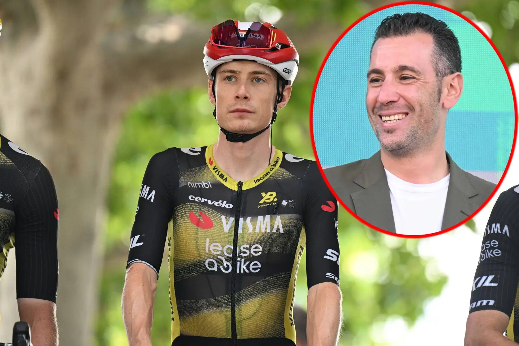 Jonas Vingegaard and Vincenzo Nibali in 2025