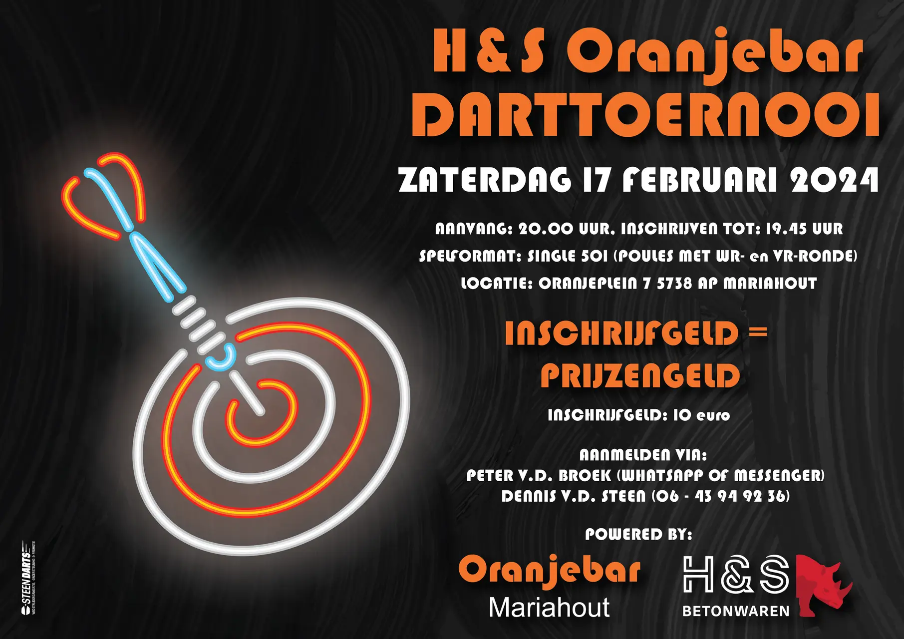 darttoernooi 17 februari 2024