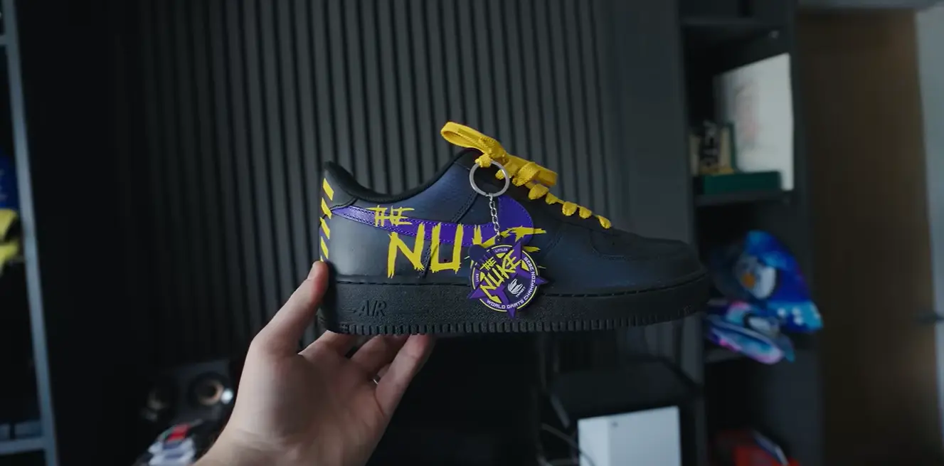 Luke Littler’s personalized sneakers