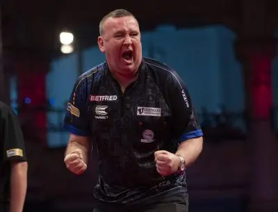 Glen Durrant roars at the World Matchplay&nbsp;