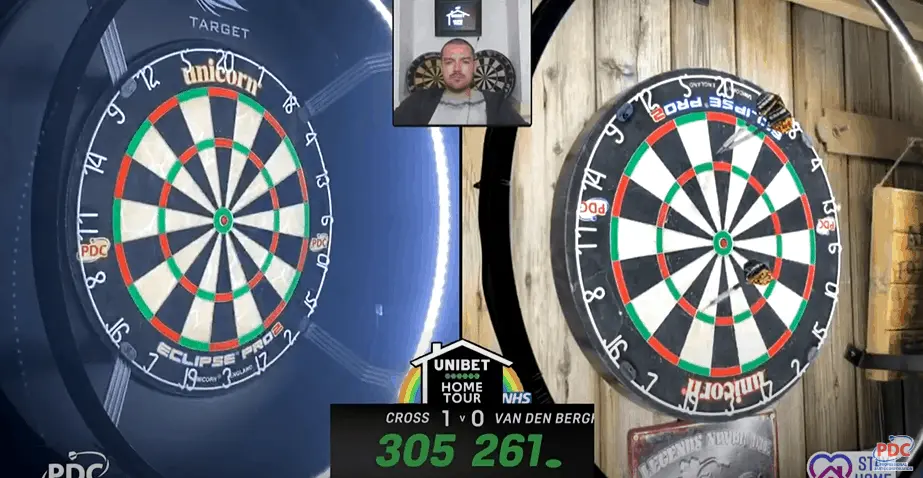 2020 05 08 12 44 13 LIVE DARTS  Cross v Van den Bergh   Unibet Home Tour YouTube
