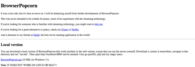 geen popcorn time browser