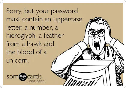 password requirements