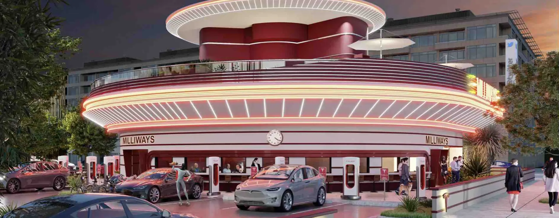 tesla restaurant