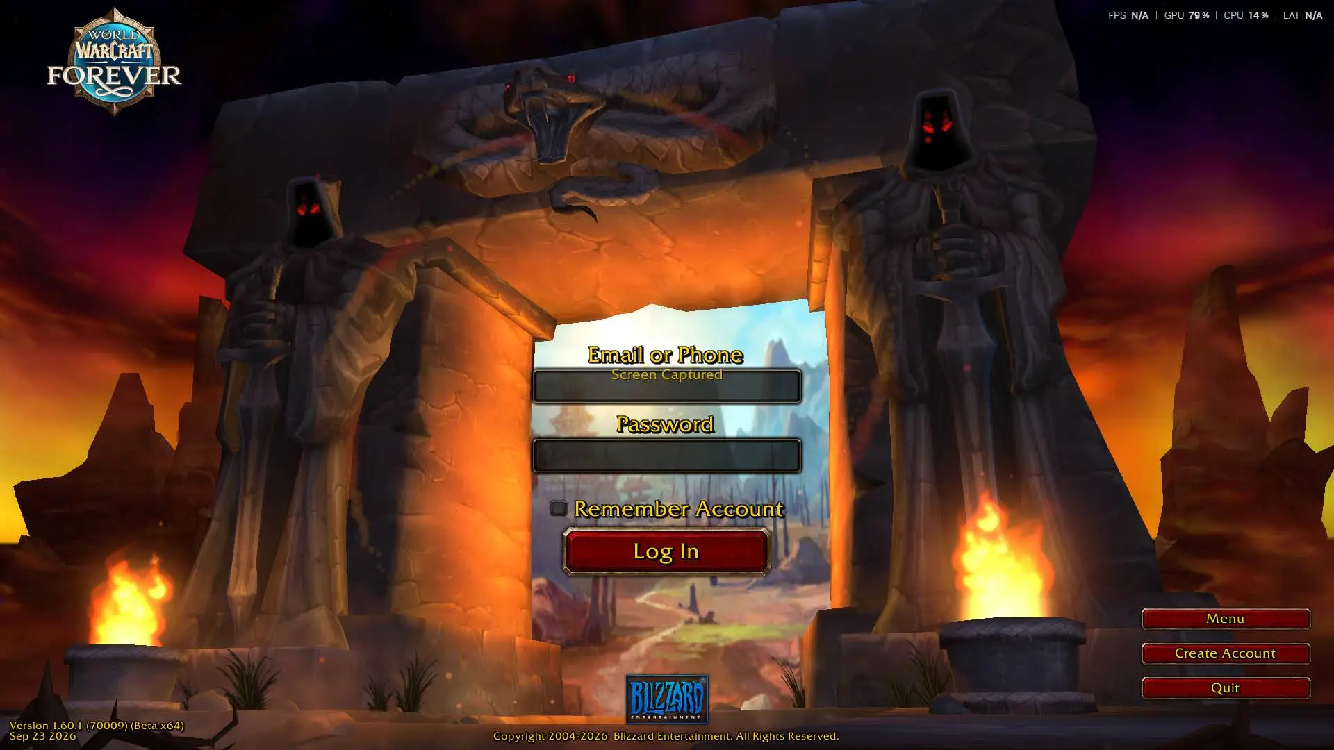 World of Warcraft Forever login