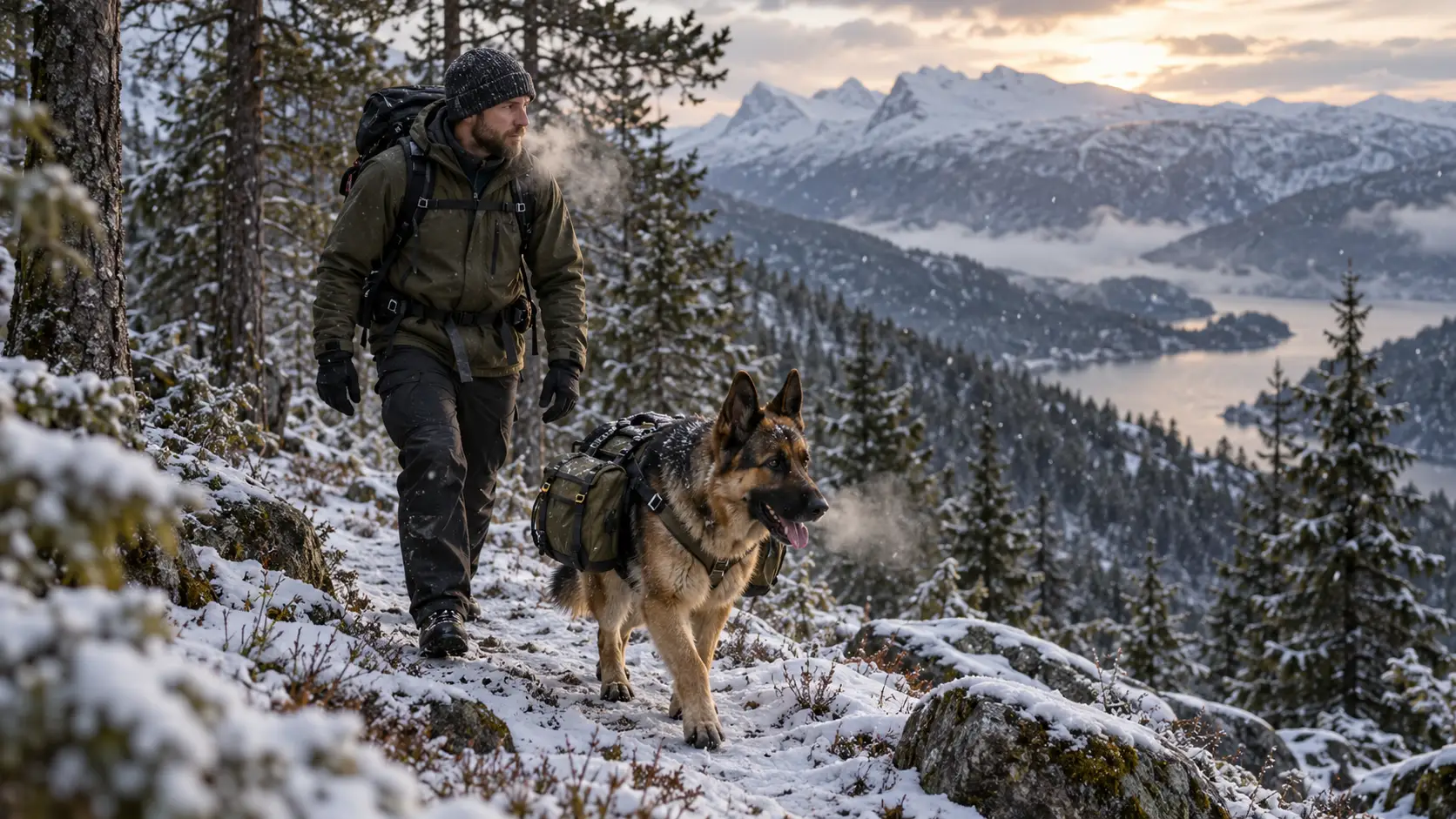 Vintertur med hund i fjellheimen
