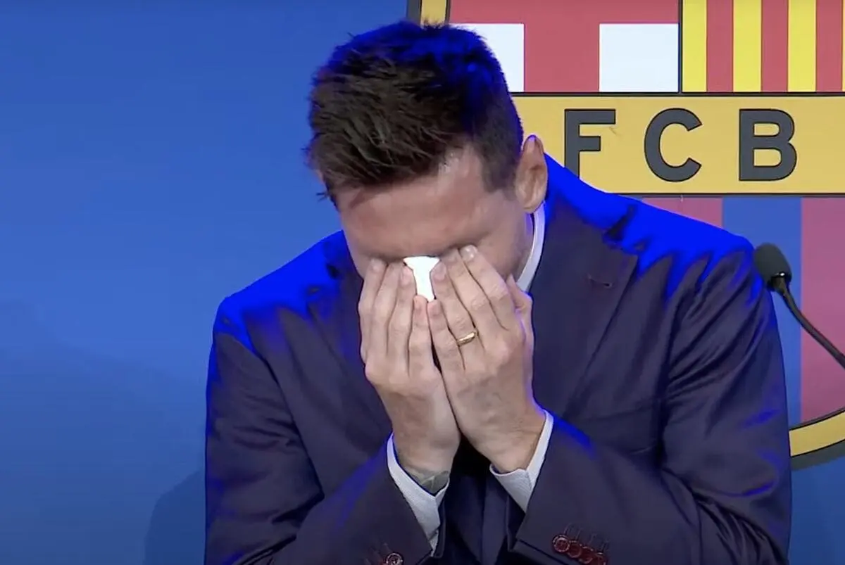 lionel messi en larmes confirme son depart de barcelone lionel messi 320883