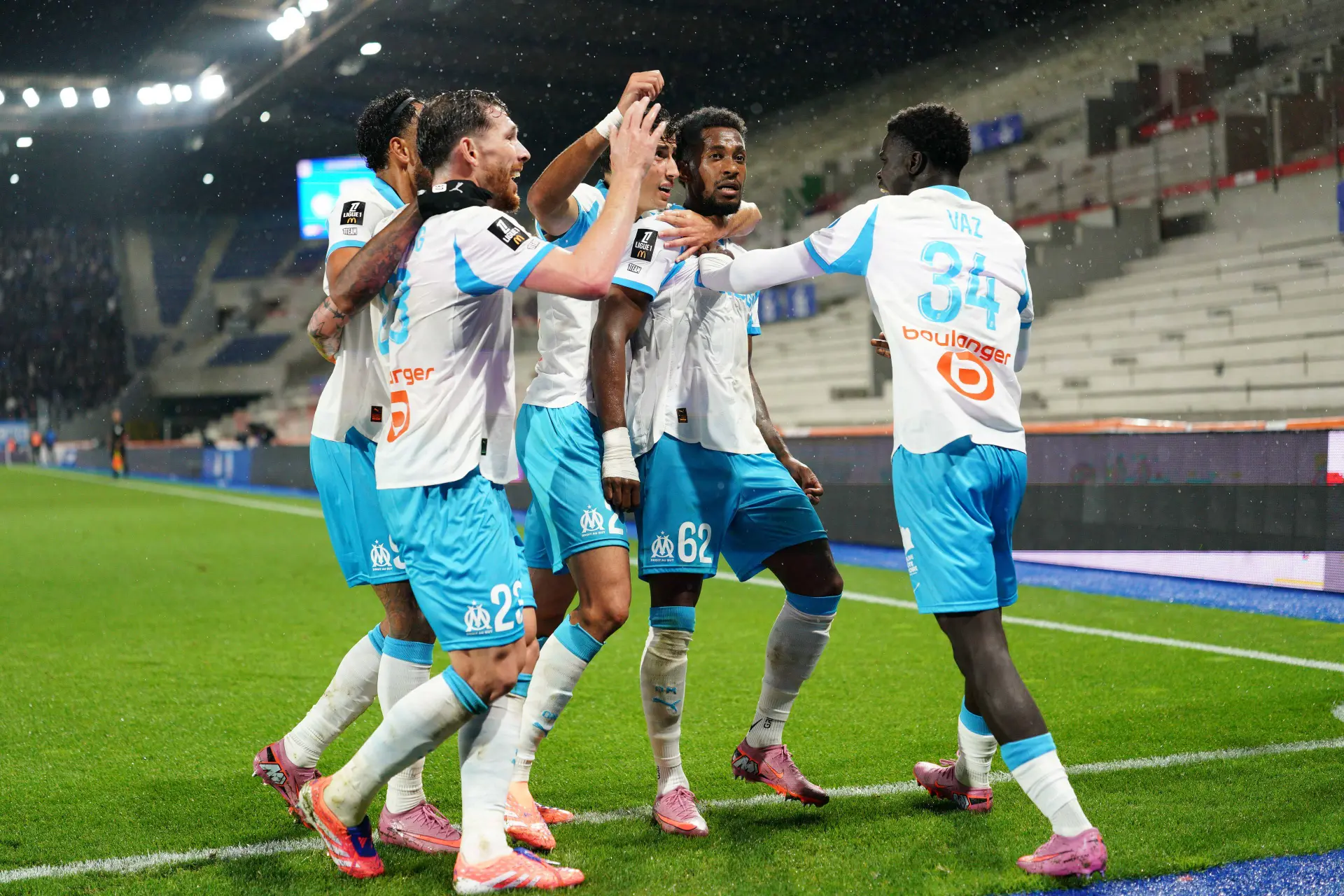 Le groupe de l’OM face à l’Ajax