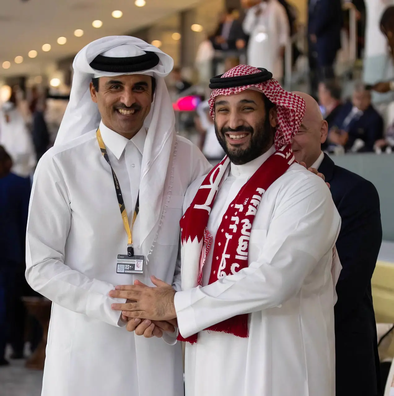L'émir du Qatar avec Mohammed bin Salman