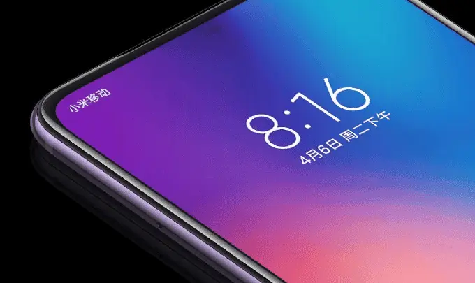 under screen camera mi 9
