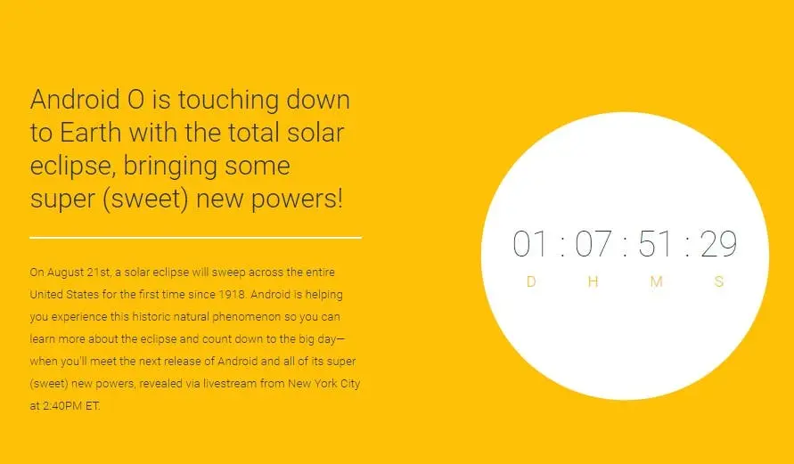 android o countdown page