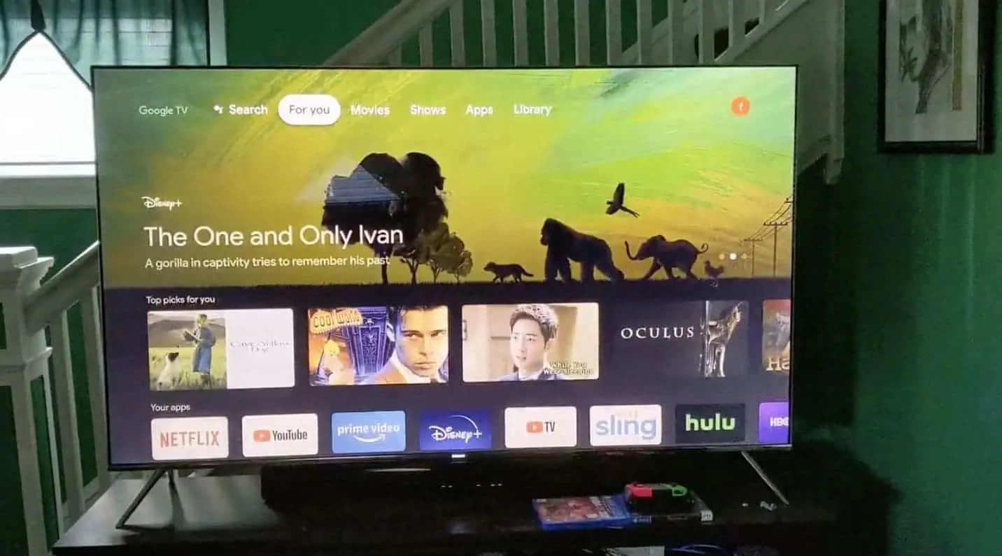 chromecast google tv ui screenshot