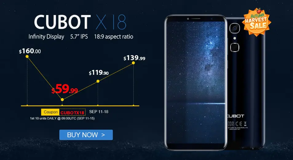cubot x18 presale 2