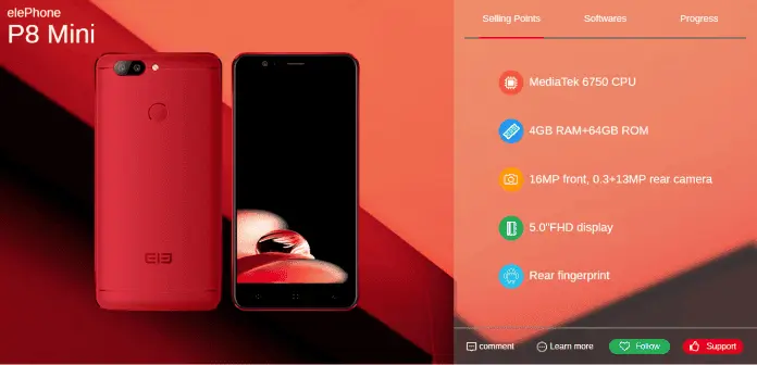 elephone p8 mini