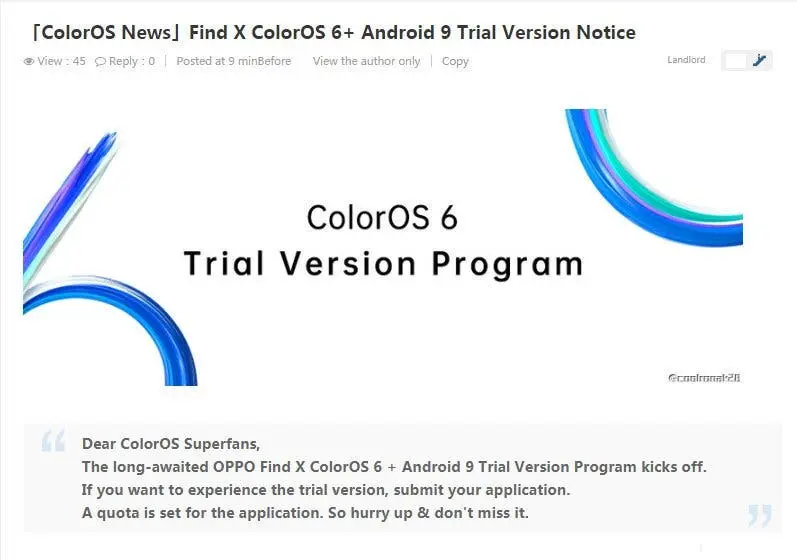 find x color os 60