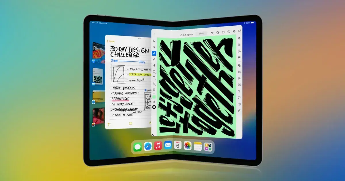 folding ipad mockup