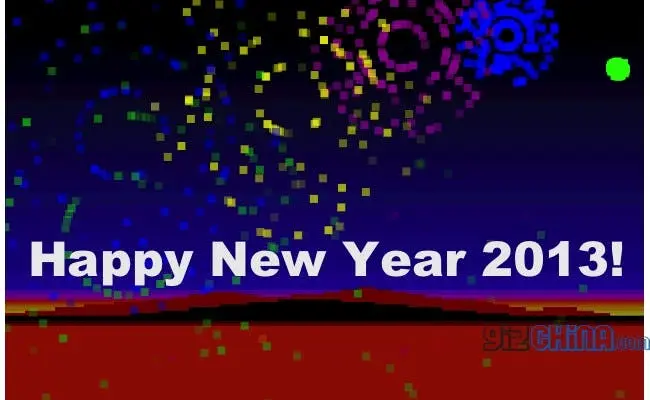 happy new year 2013 pixel art