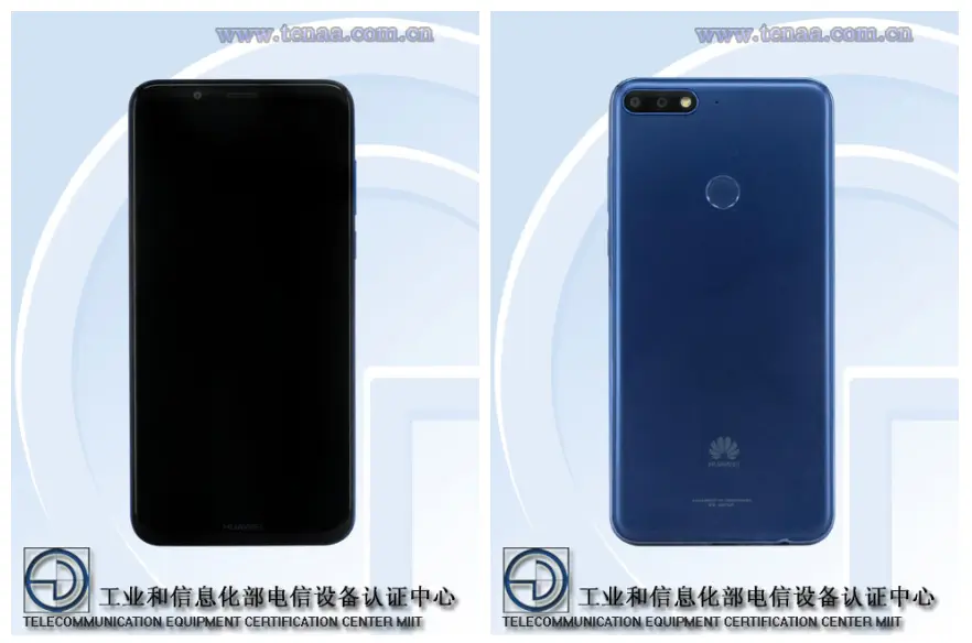 huawei enjoy 8 tenaa front and rear 2