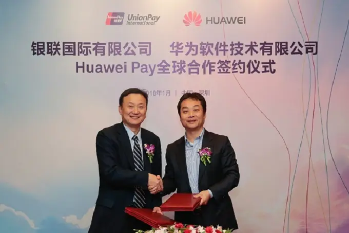 huawei pay to expand outside of china thanks to a deal with unionpay