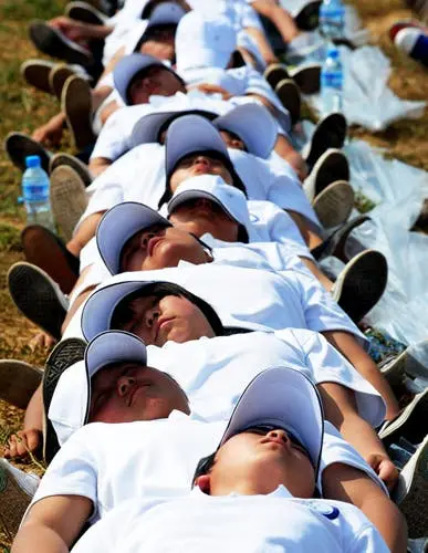 inner mongolian human domino rally