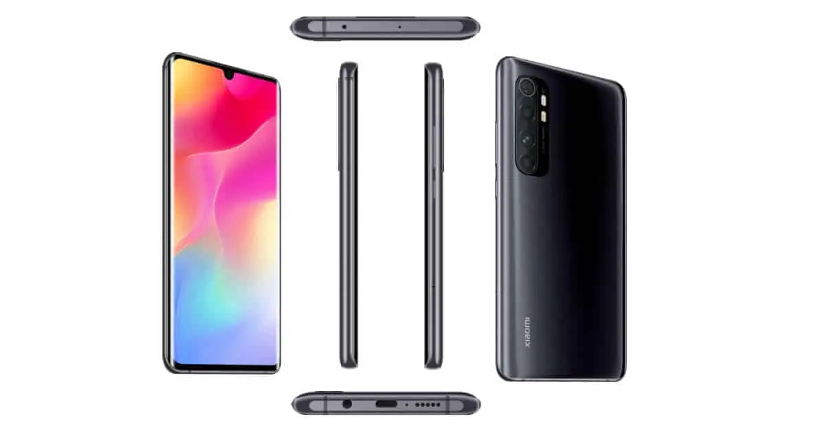 mi note 10 lite design leak