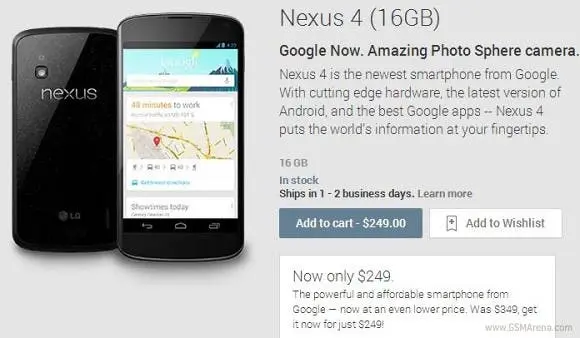 nexu 4 price drop
