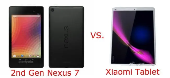 nexus 7 2 vs xiaomi tablet