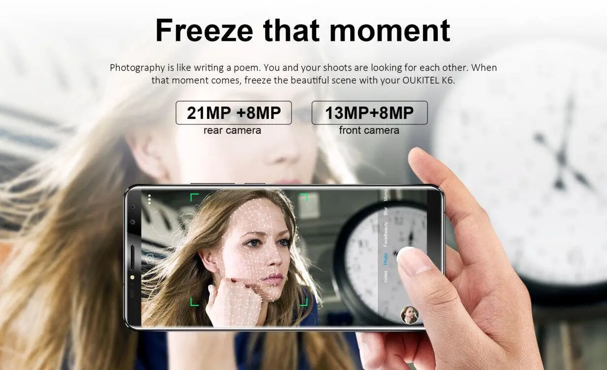 oukitel k6 camera